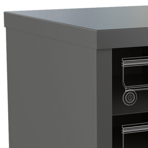 Wandmontierter Briefkasten - HULL PANELLING NOVA 40 MM 22-320 - Ju-Metall- warenfabrik - individuell / mit Paketfach