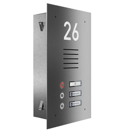 Weiße Audio-Türsprechanlage - FIRST CLASS - Ju-Metall- warenfabrik - für professionellen Gebrauch / für Haus / Einbau