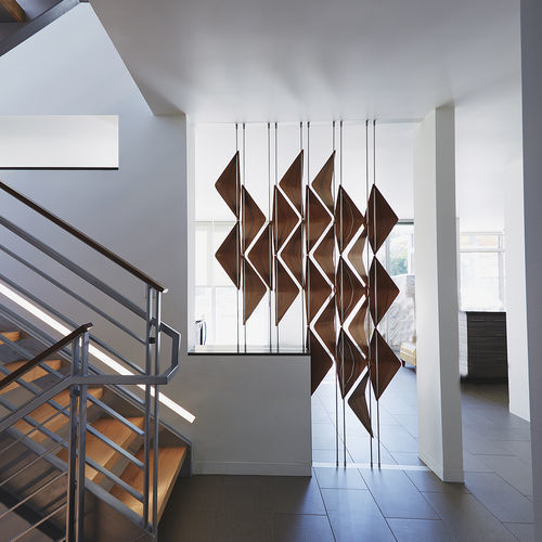 Nussbaum-Raumteiler - WINDOW SHADES - Elish Warlop Design Studio - für Gewerbegebrauch / für den Innenraum / maßgefertigt