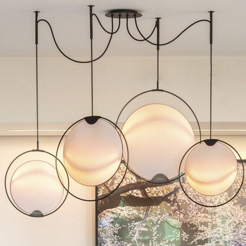 Moderner Kronleuchter - Elish Warlop Design Studio - Stoff / 4 Glühbirnen / für Gewerbegebrauch