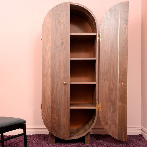 Moderner Kleiderschrank - POLYNNET - Hachi Collections - Nussbaum / mit Schwingtür / maßgefertigt