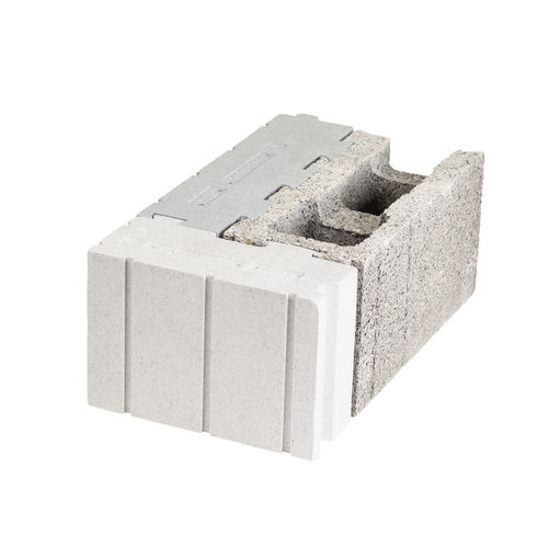 Holzzement-Schalungsstein - ANGLE - GIE ISOLABLOC - für Wand / für Passivhaus / für Gebäude