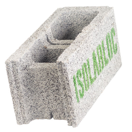 Holzzement-Schalungsstein - SI - GIE ISOLABLOC - für Passivhaus / für tragende Innenwand / maßgefertigt