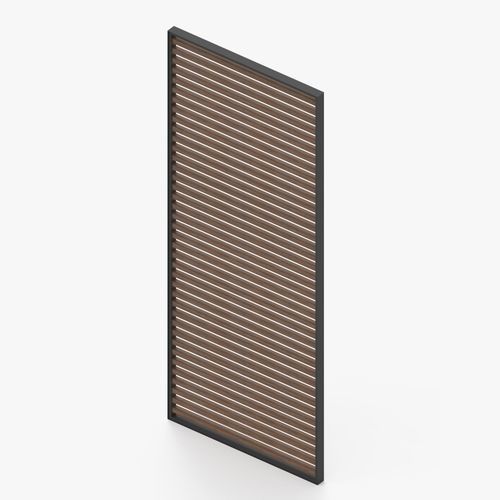 Lamellen-Sichtschutz - Puro - Sundaze Outdoor - Holz / thermolackiertes Aluminium / einfarbig