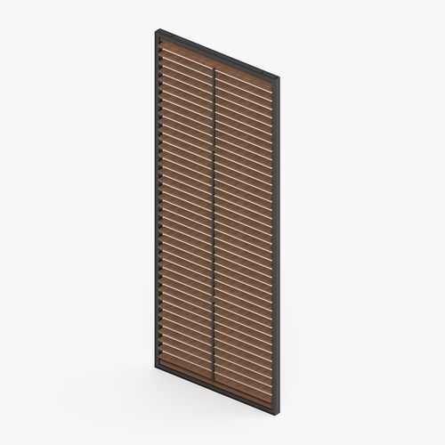 Schiebe-Fensterladen - Puro - Sundaze Outdoor - Lamellen / Holz / thermolackiertes Aluminium