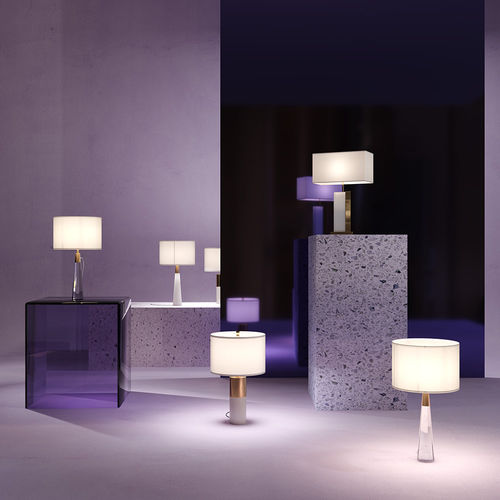 Tischlampe - BIANCO - Maytoni - Metall / geblasenes Glas / Baumwolle