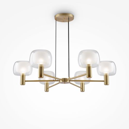 Neoklassizismus-Kronleuchter - VISION - Maytoni - Glas / Aluminium / 6 Glühbirnen