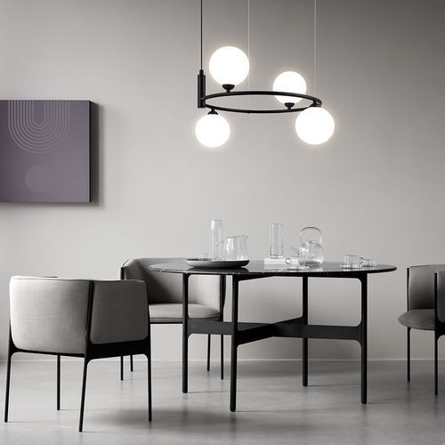 Moderner Kronleuchter - RING - Maytoni - geblasenes Glas / Metall / 4 Glühbirnen