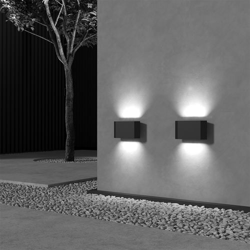 Moderne Wandleuchte - Pull - Maytoni - für Außenbereich / Aluminium / rechteckig