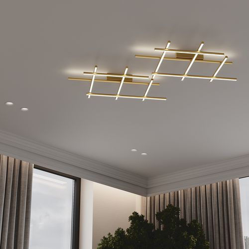 Moderne Deckenleuchte - Radiance - Maytoni - linear / Aluminium / Satin