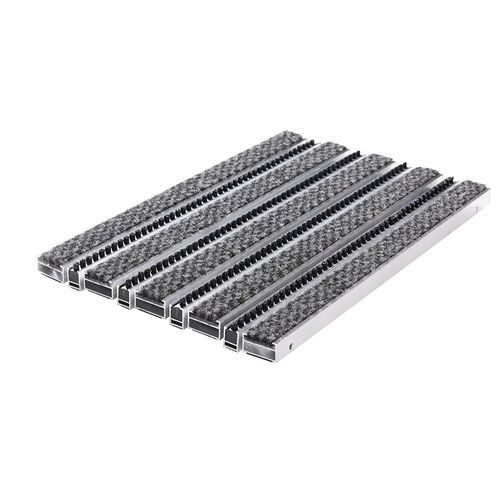 Eingangsmatte für Gewerbegebrauch - ALUCABLE 10×10 WITH CARPET - Almelose Borstelindustrie - Aluminium / Edelstahl / Profil