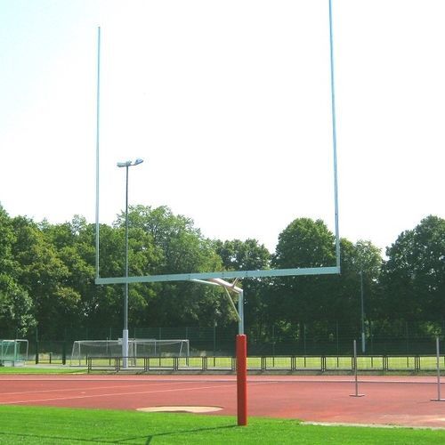 American-Football-Tor / Aluminium - 30975 - artec Sportsgeräte GmbH - stationär / silberfarben / gestrichen