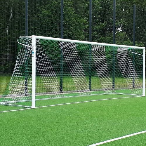 Aluminium-Fußballtor - 30030-E - artec Sportsgeräte GmbH - in Bodenhülsen / weiß/grün / kunststoffummantelt