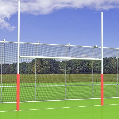 Stationärer Rugbypfosten - 30960 - artec Sportsgeräte GmbH - Aluminium / weiß / mit Ovalprofil