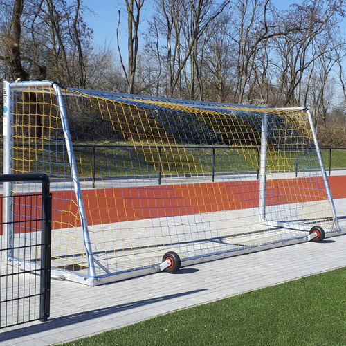 Aluminium-Fußballtor - 30074-GB - artec Sportsgeräte GmbH - mobil / farblos / 5 x 2 m