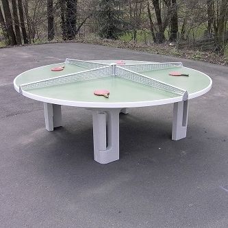 Tischtennisplatte für Außenbereich - RONDO - artec Sportsgeräte GmbH - modern / für Privatgebrauch / Polymer