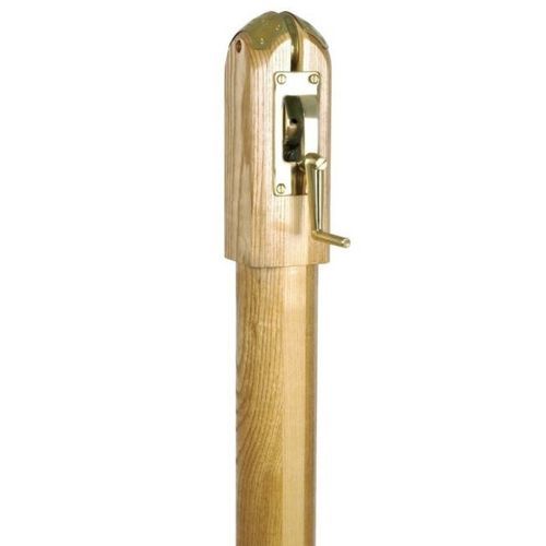 Stationärer Tennispfosten - 5369 - Edwards Sports - Holz / braun / thermolackiert