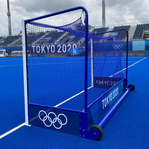Aluminium-Hockeytor - FIH - Harrod Sport - mobil / blau / weiß