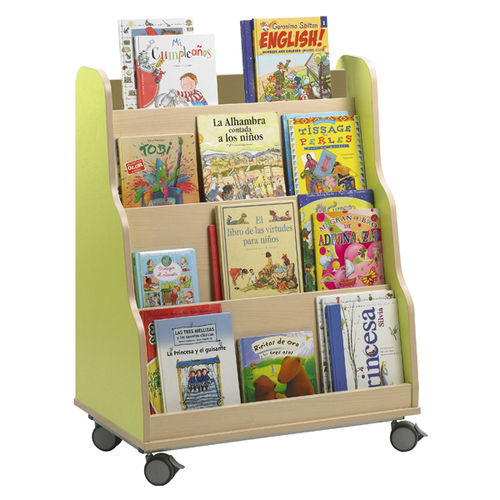 Bücherregal mit Rollen - Pyramid - EduHermex - modern / für Schulen / melaminbeschichtet