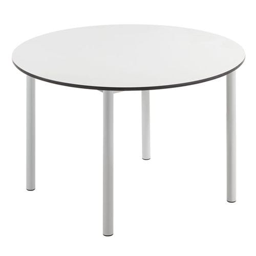 Moderner Tisch - Menorca - EduHermex - Holzfaser / Gestell aus Metall / rund