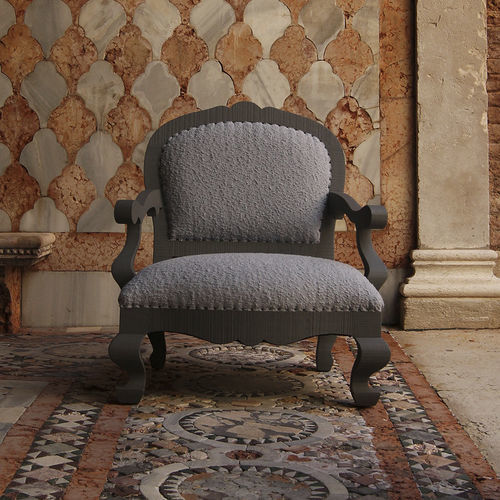 Stilsessel - GINGER - LANDO - Stoff / Massivholz / Made in Italy