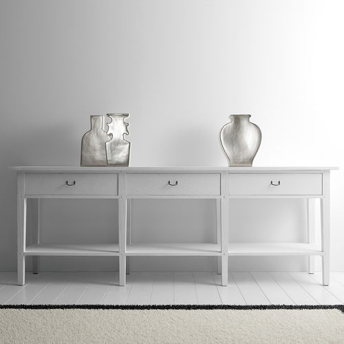 Moderner Konsolentisch - L565 - LANDO - Massivholz / Gestell aus Holz / rechteckig