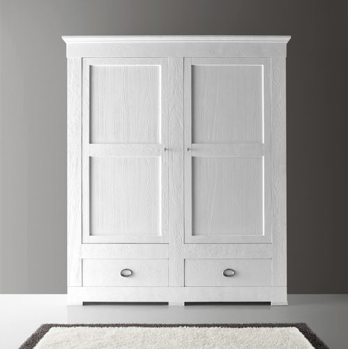 Klassischer Kleiderschrank - L636 - LANDO - Massivholz / mit Schwingtür / für Gewerbegebrauch