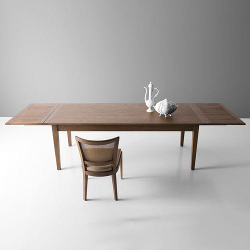 Moderner Tisch - SHAKER - LANDO - Massivholz / Gestell aus Holz / rechteckig