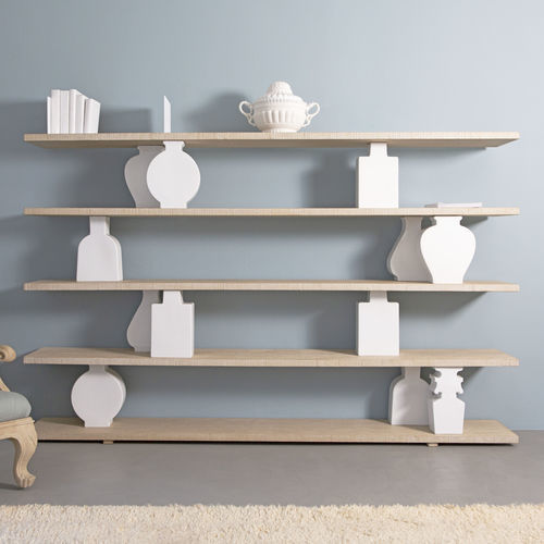 Modernes Regal - SILHOUETTE - LANDO - Eiche / Keramik / für Gewerbegebrauch