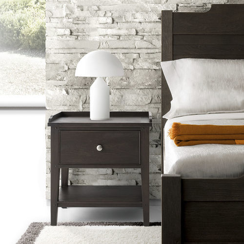 Moderner Nachttisch - L621 - LANDO - Massivholz / Gestell aus Holz / rechteckig