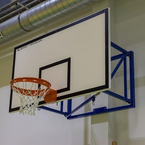 Basketball-Zielbrett / Kunststoff - 10 012 - SPORT TRANSFER Sp. z o.o. - rechteckig / weiß/blau / für den Innenraum