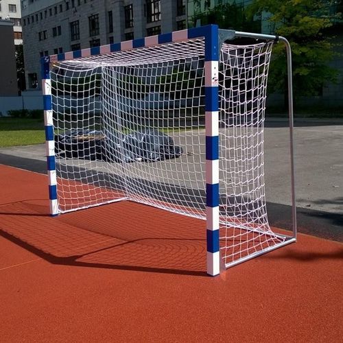Aluminium-Handballtor - 13 002 - SPORT TRANSFER Sp. z o.o. - mobil / weiß/blau / thermolackiert