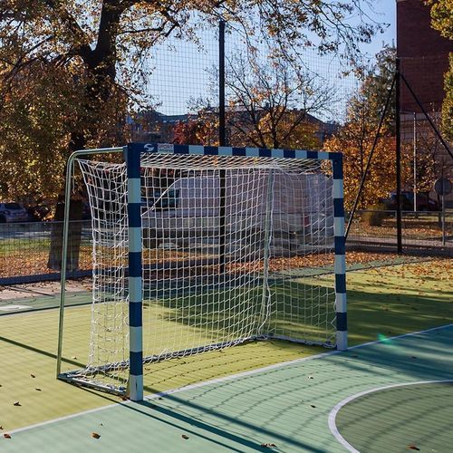 Aluminium-Handballtor - 13 002/S - SPORT TRANSFER Sp. z o.o. - mobil / weiß/blau / thermolackiert