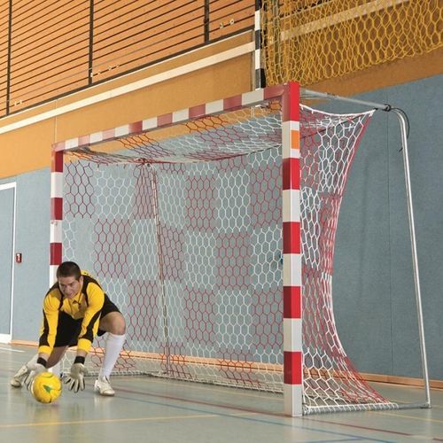 Polypropylen-Handballnetz - 108 - SPORT TRANSFER Sp. z o.o. - weiß/grün / Trapez / Sechseckmaschen