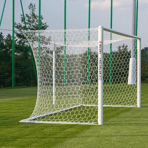 Aluminium-Fußballtor - 15 001 - SPORT TRANSFER Sp. z o.o. - in Bodenhülsen / weiß / thermolackiert