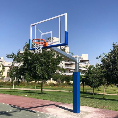 Basketballpfosten für Außenbereich - 1-29-15 - Pesmenpol - mit Bodenverankerung / galvanisierter Stahl / für Wettkämpfe