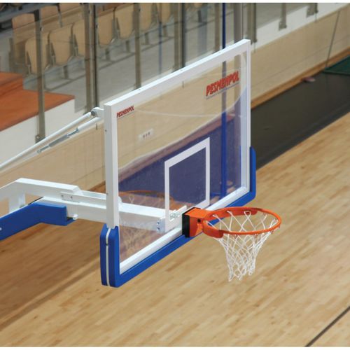 Basketball-Zielbrett / Metall - 1-10 - Pesmenpol - Hartglas / rechteckig / weiß