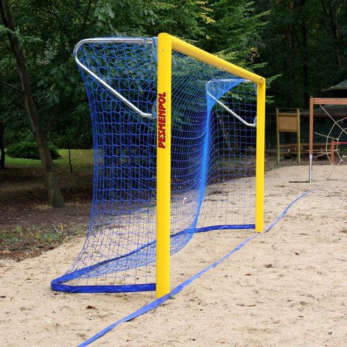Beach-Soccer-Tor / Aluminium - 9-33 - Pesmenpol - Stahl / in Bodenhülsen / gelb