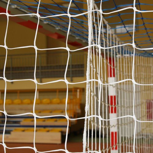 Polypropylen-Handballnetz - 3-03	 - Pesmenpol - Polyethylen / weiß / grün