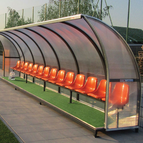 Spielerkabine für 2 Personen - BETA - 1 - MTB Group Sp.J. - für 14 Personen / Polycarbonat / Aluminium
