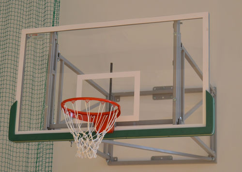 Basketball-Zielbrett / Acryl - 4-26 - MTB Group Sp.J. - rechteckig / weiß/grün / für Schulen