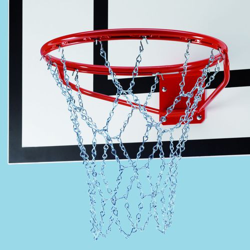 Basketballnetz / galvanisiertem Stahl - 1629099 - Schelde Sports - silberfarben / 6 mm / für Freizeitsport