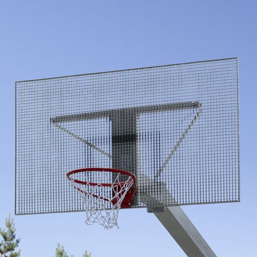 Basketball-Zielbrett / galvanisiertem Stahl - 2300450 - Schelde Sports - rechteckig / silberfarben / für Außenbereich
