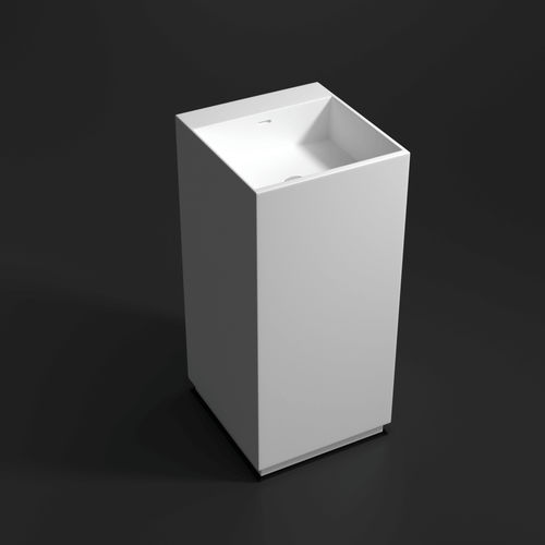 Totem-Waschbecken - 700205 - NEILUR - Mineralwerkstoff / Mattfinish / quadratisch