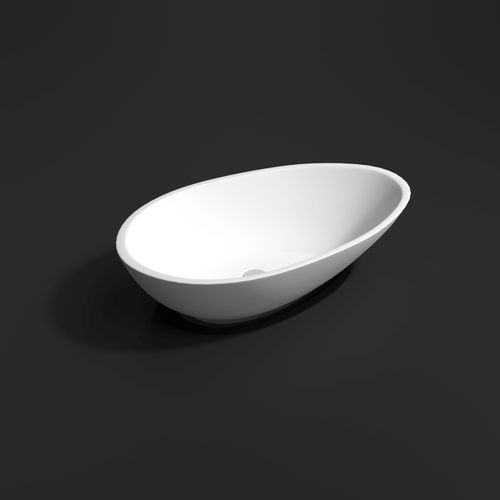 Aufsatzwaschbecken - 700260 - NEILUR - Mineralwerkstoff / Mattfinish / oval