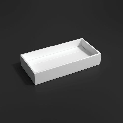 Aufsatzwaschbecken - 700250 - NEILUR - Mineralwerkstoff / Mattfinish / rechteckig