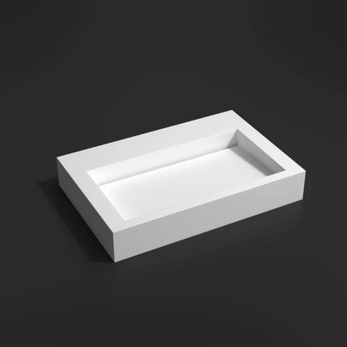 Wand-Waschbecken - 700370 - NEILUR - Mineralwerkstoff / Mattfinish / rechteckig