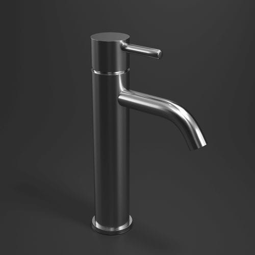 Einhebelmischer für Waschtisch - R376-S - NEILUR - für Handwaschbecken / Aufsatz / gebürsteter Edelstahl