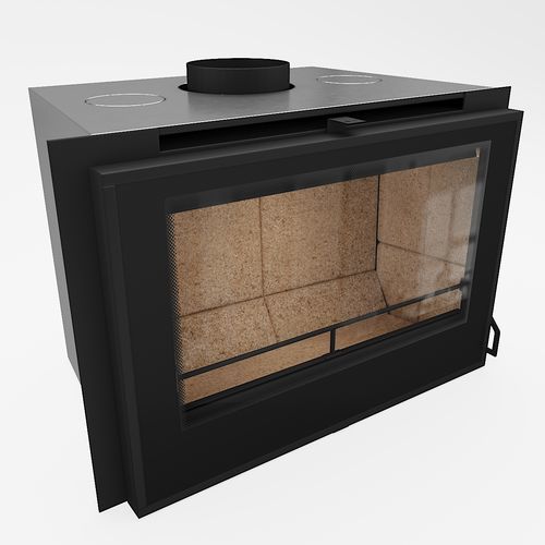 Holz-Kamineinsatz - Insert 77-55 - REGALFIRE S.A - Stahl / modern