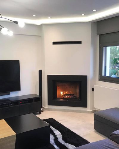 Holzkamin - Optimal 95 - REGALFIRE S.A - Einbau / für Wandmontage / Einseitig